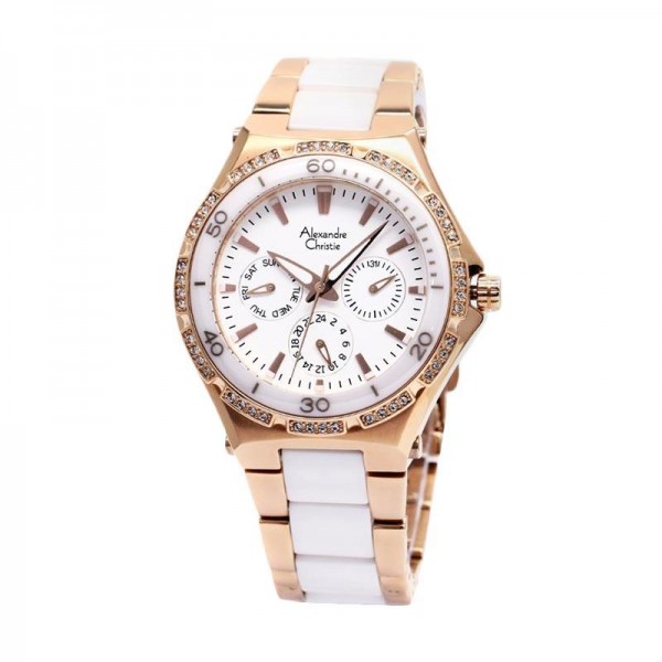 Alexandre Christie AC 2294 Rosegold White Ceramic BFBRGMS